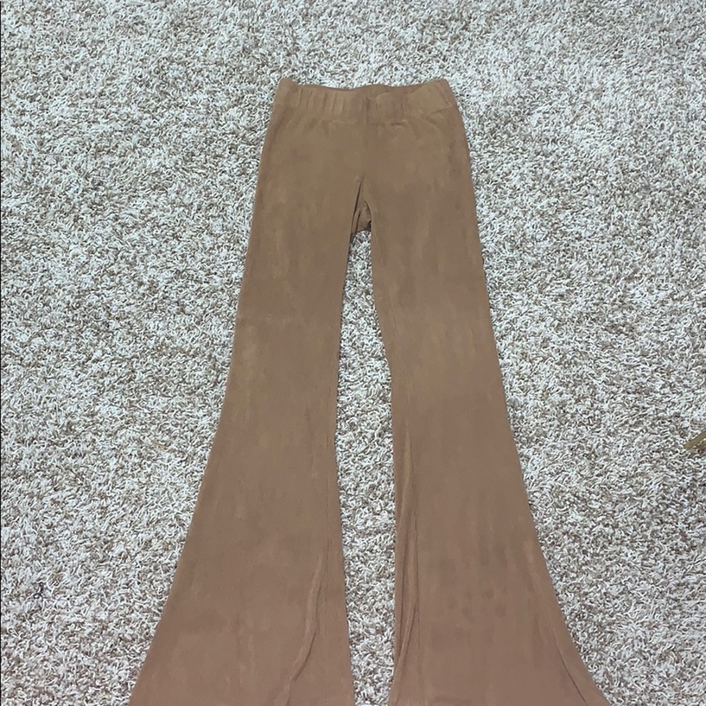 Brown suede bell bottoms!